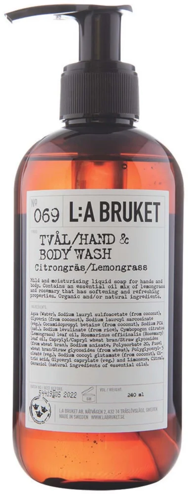 L:a Bruket Hand & Body Wash 069 Lemongrass 240 ml v:9588720