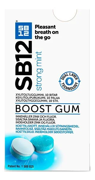 SB12 Boost tyggegummi (strong mint) – 10 stk. v:5213362 SB12 Boost tyggegummi (strong mint) – 10 stk. v:5213362