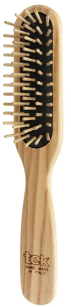 Tek Slim Rectangular Brush With Short Wooden Pins v:2196744 Tek Slim Rectangular Brush With Short Wooden Pins v:2196744