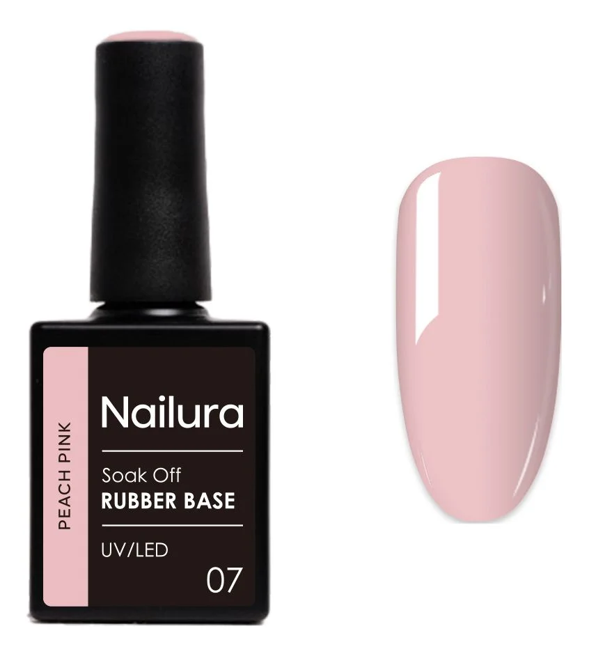 Nailura Rubber Base 07 - Peach Pink - 10 ml. v:6571262