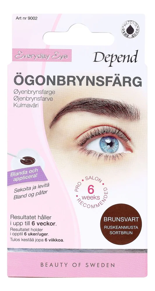 Depend Øyenbrynsfarge, Brun/Sort – 1 stk. v:3583445 Depend Øyenbrynsfarge, Brun/Sort – 1 stk. v:3583445